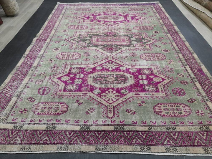 Muted Vintage Turkish Rug 7' 6" x 10' 5" - No. WR56860