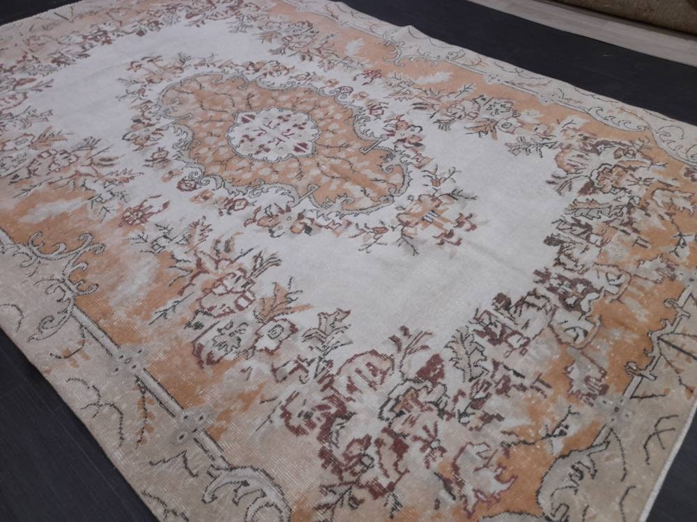 Rust Turkish Runner Rug 6' 5" x 10' 1" Hand-Knotted view