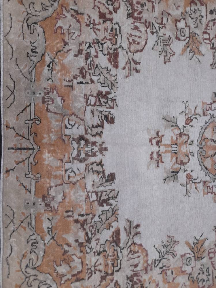 Rust Turkish Runner Rug 6' 5" x 10' 1" Hand-Knotted reverse