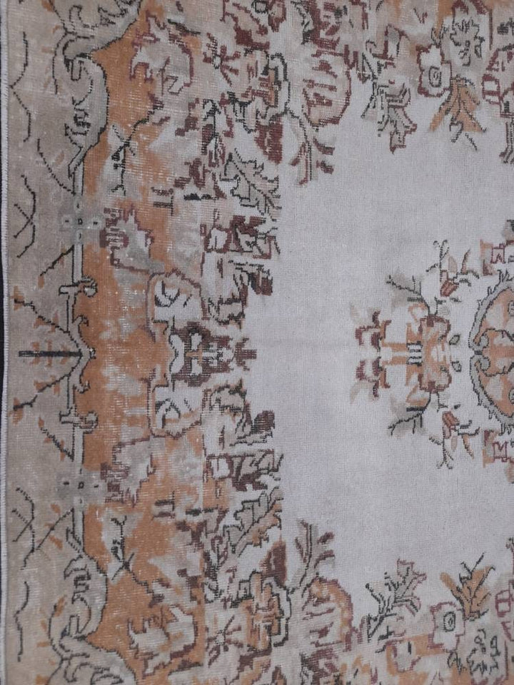 Rust Turkish Runner Rug 6' 5" x 10' 1" Hand-Knotted reverse