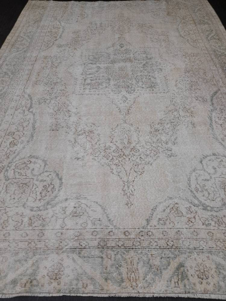 Blue Turkish Oushak Rug 7' x 9' 11" Hand-Knotted | No. WR67501