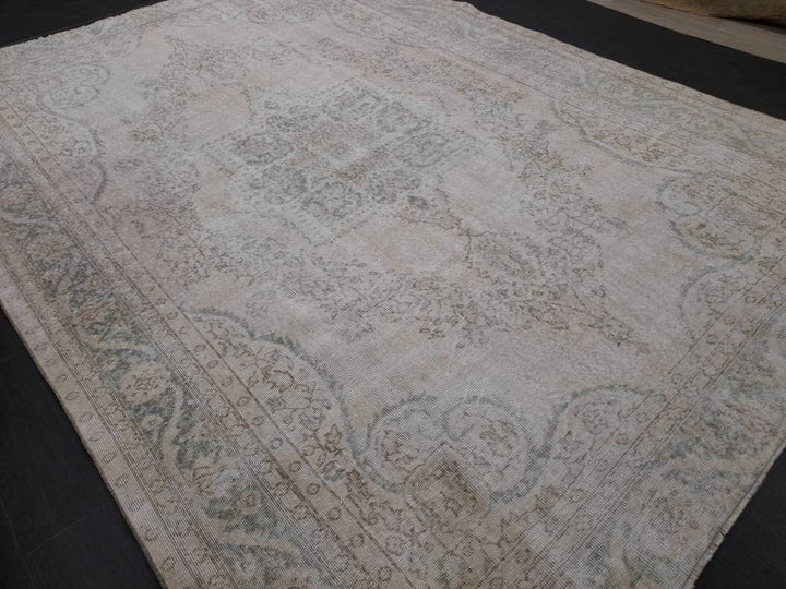 Blue Turkish Oushak Rug 7' x 9' 11" Hand-Knotted | No. WR67501