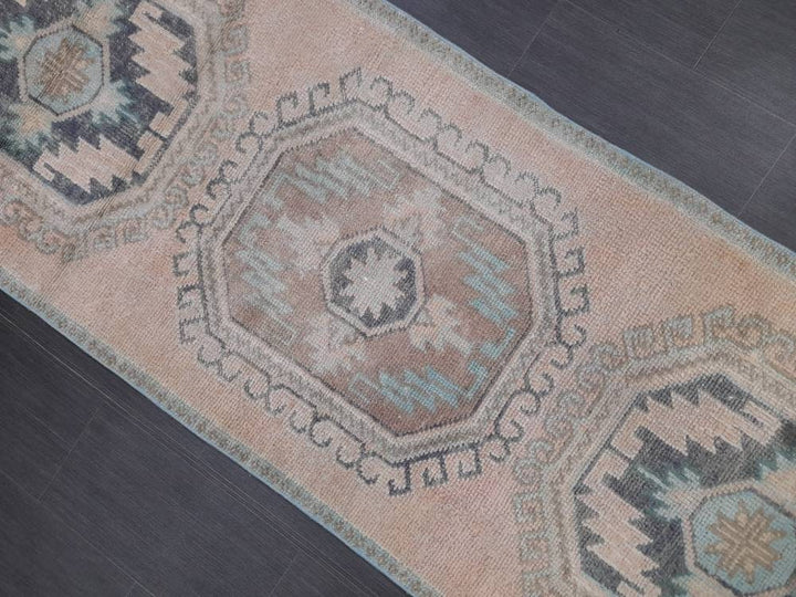 Beige Turkish Runner Rug 3' x 11' 7" Hand-Knotted view 9