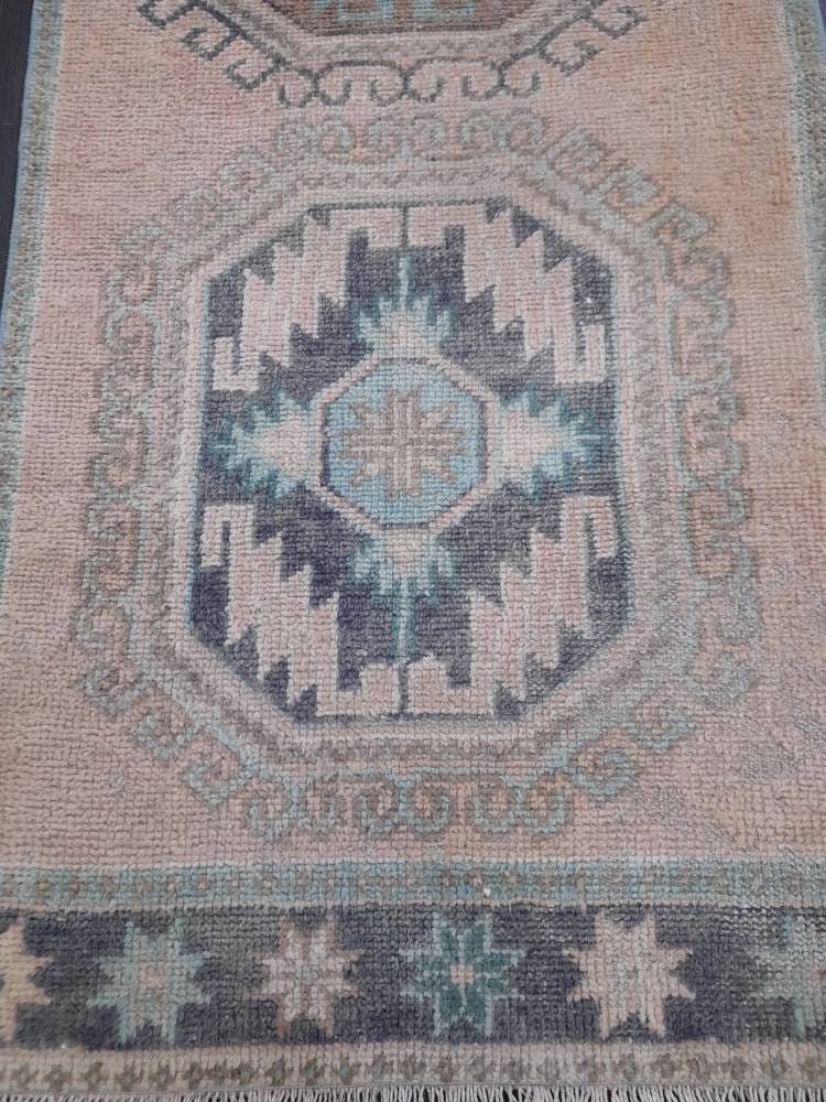 Beige Turkish Runner Rug 3' x 11' 7" Hand-Knotted border