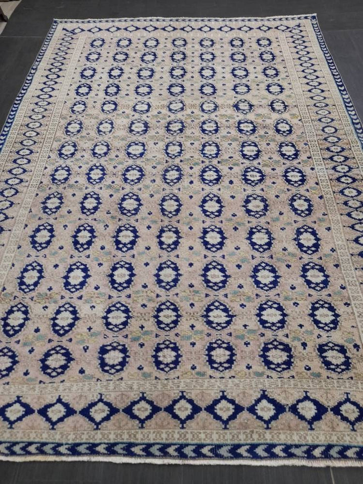 Navy Vintage Turkish Rug 6' 10" x 10' - No. WR63252