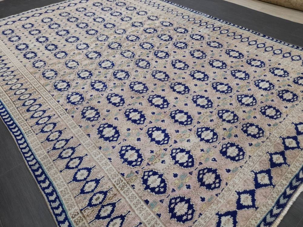 Navy Vintage Turkish Rug 6' 10" x 10' - No. WR63252