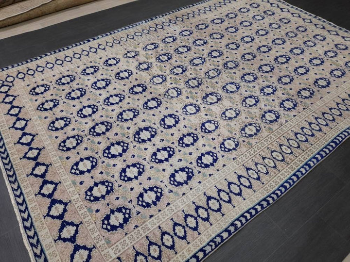 Navy Vintage Turkish Rug 6' 10" x 10' - No. WR63252