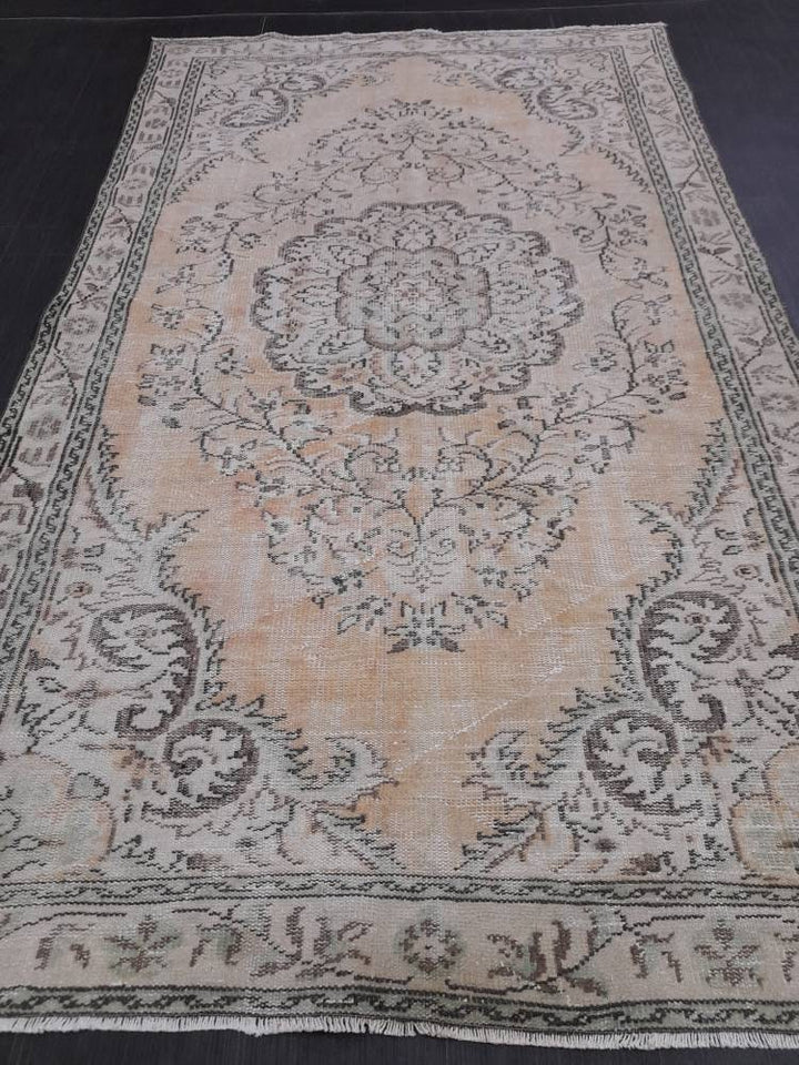 Rust Turkish Runner Rug 5' 5" x 9' 1" Hand-Knotted field