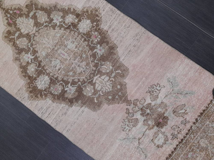 Beige Turkish Runner Rug 2' 10" x 11' 5" Hand-Knotted view 9