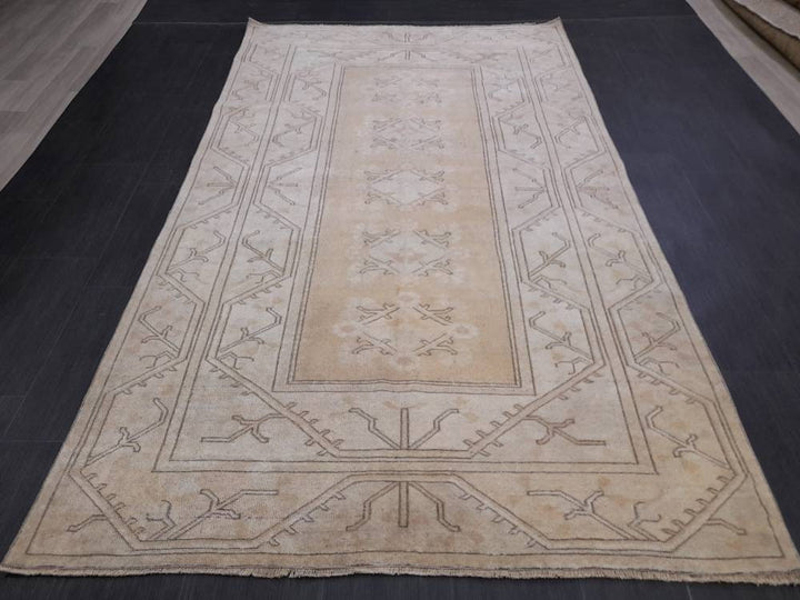 Blue Turkish Oushak Rug 5' 2" x 8' 7" Hand-Knotted | No. WR77834