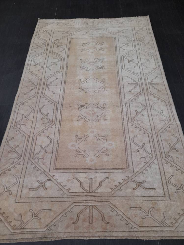 Blue Turkish Oushak Rug 5' 2" x 8' 7" Hand-Knotted | No. WR77834