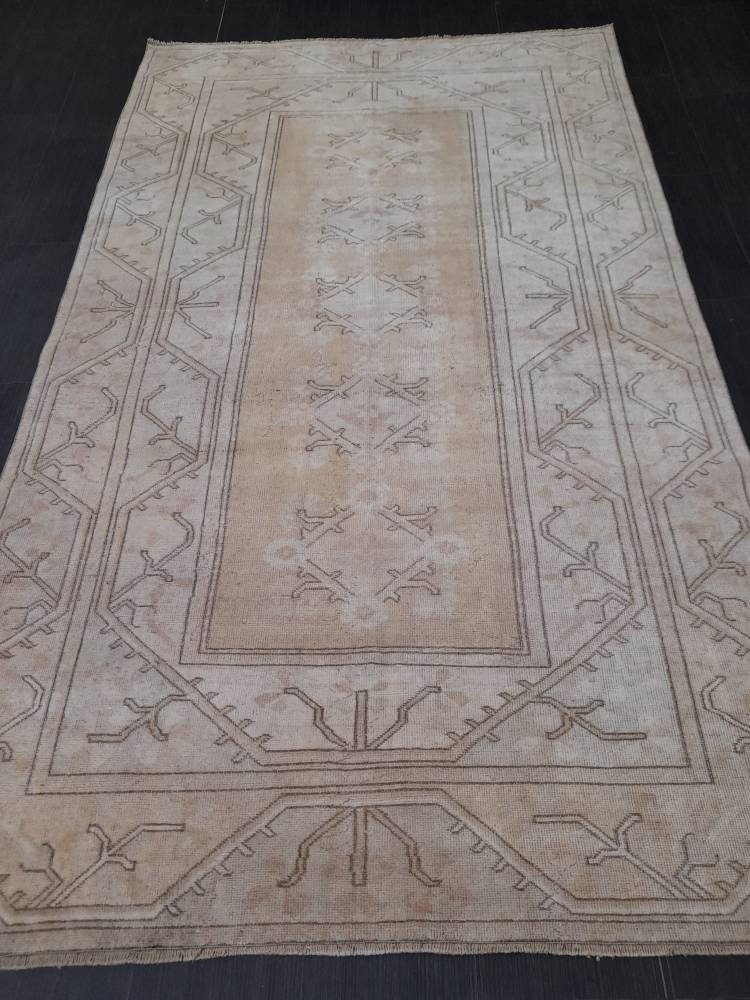 Blue Turkish Oushak Rug 5' 2" x 8' 7" Hand-Knotted | No. WR77834