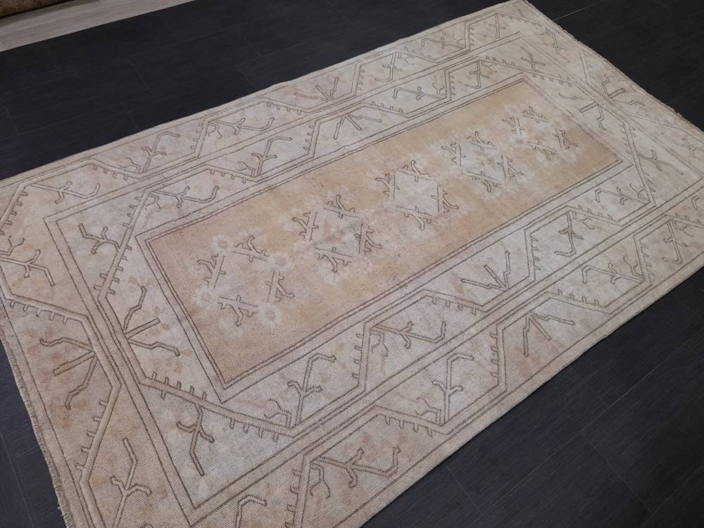 Blue Turkish Oushak Rug 5' 2" x 8' 7" Hand-Knotted | No. WR77834