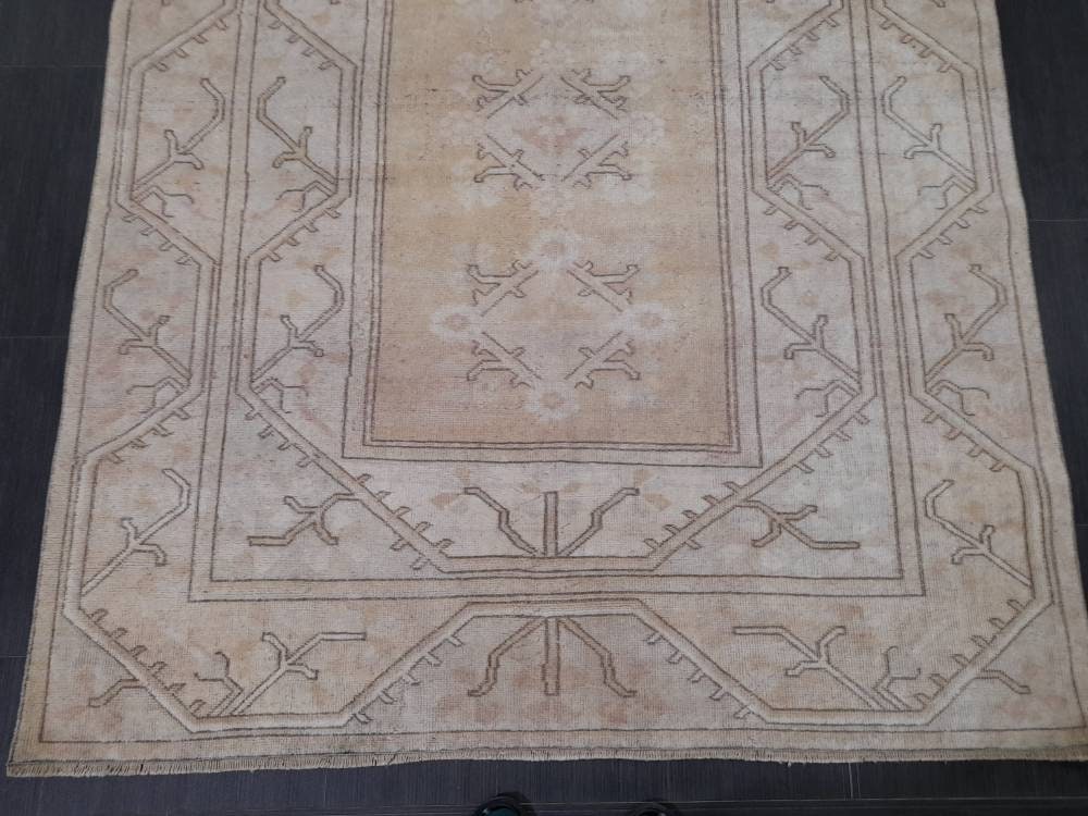 Blue Turkish Oushak Rug 5' 2" x 8' 7" Hand-Knotted | No. WR77834