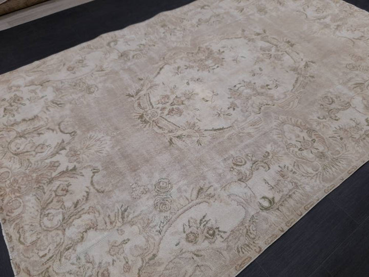 Muted Vintage Turkish Rug 6' 4" x 9' 10" - No. WR44297