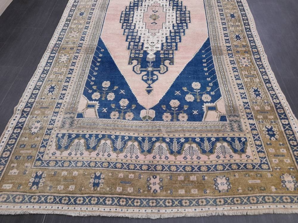 Pink Turkish Runner Rug 5' 10" x 10' 11" Hand-Knotted view