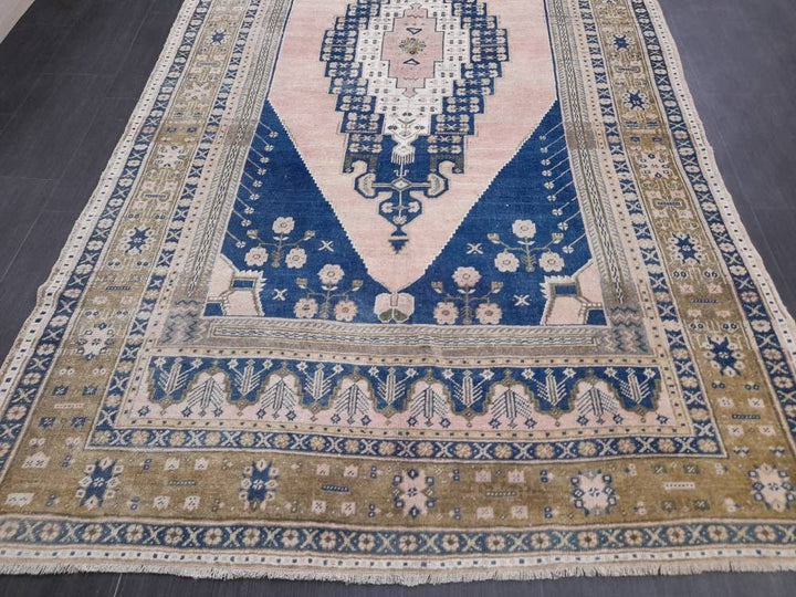 Pink Turkish Runner Rug 5' 10" x 10' 11" Hand-Knotted view