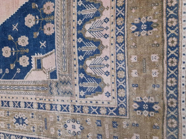 Pink Turkish Runner Rug 5' 10" x 10' 11" Hand-Knotted texture