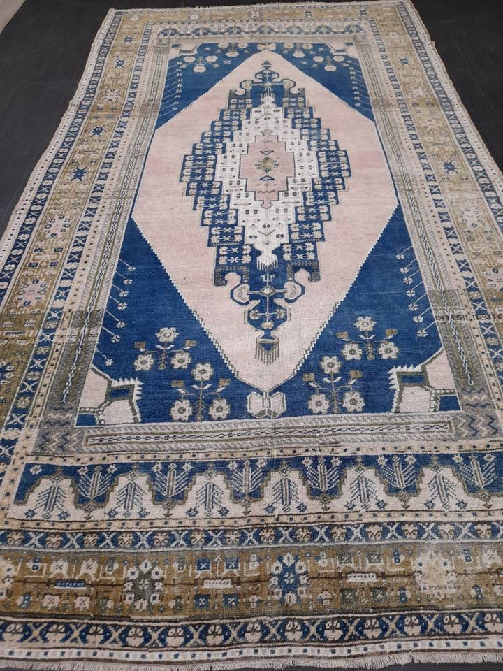 Pink Turkish Runner Rug 5' 10" x 10' 11" Hand-Knotted pattern
