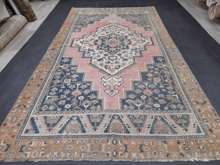 Blue Turkish Runner Rug 6' 1" x 11' 1" Hand-Knotted | No. WR49381