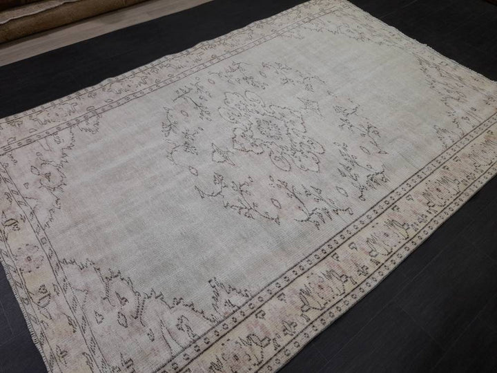 Rust Turkish Oushak Rug 6' 2" x 9' 3" Hand-Knotted