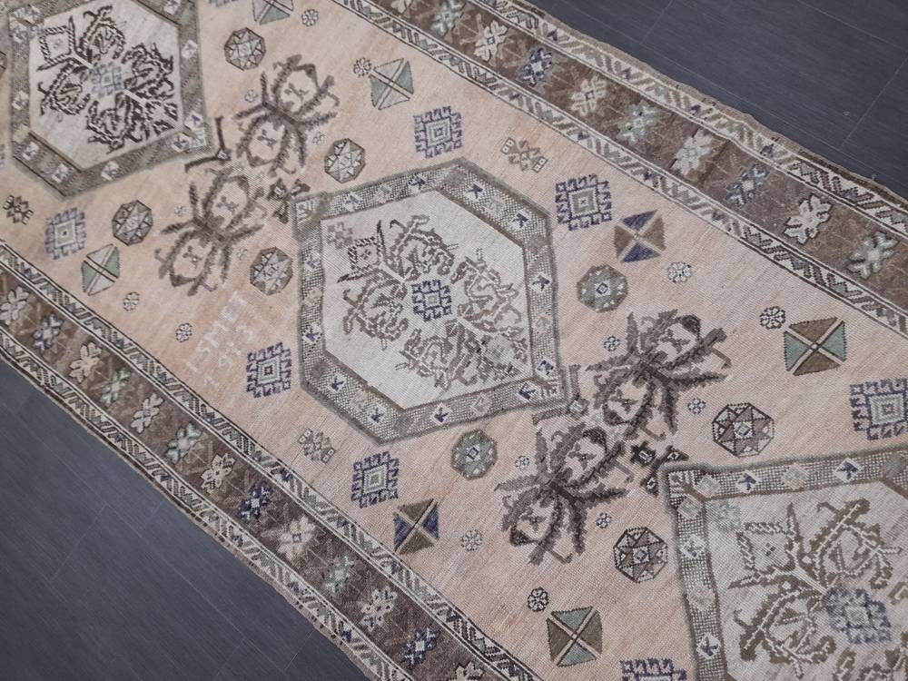 Turkish Vintage Rug 5' x 13' 4" Hand-Knotted view