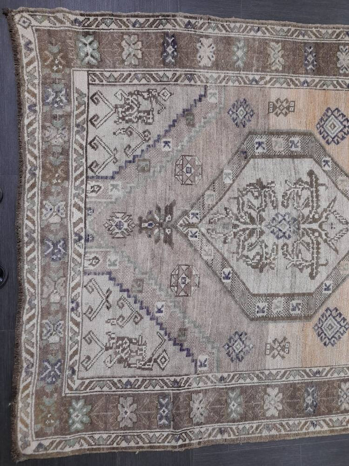 Turkish Vintage Rug 5' x 13' 4" Hand-Knotted view 9
