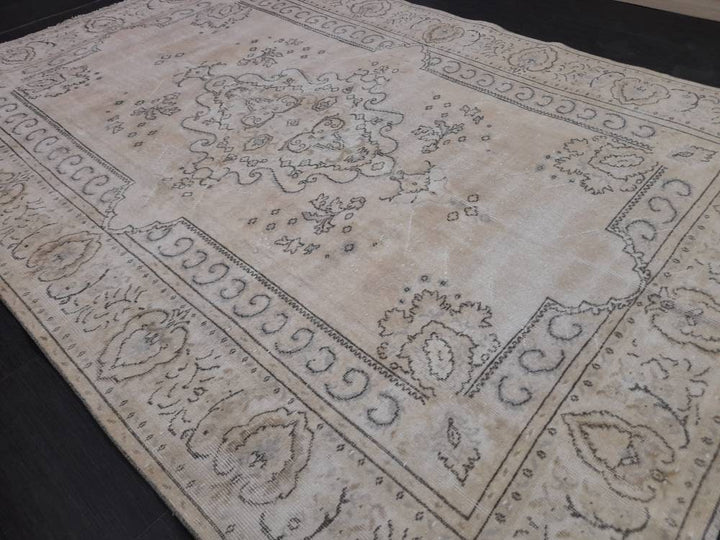 Rust Turkish Oushak Rug 6' 4" x 9' 4" Hand-Knotted