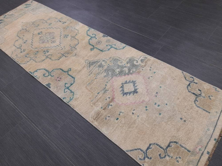 Beige Turkish Runner Rug 2' x 6' 4" Hand-Knotted view