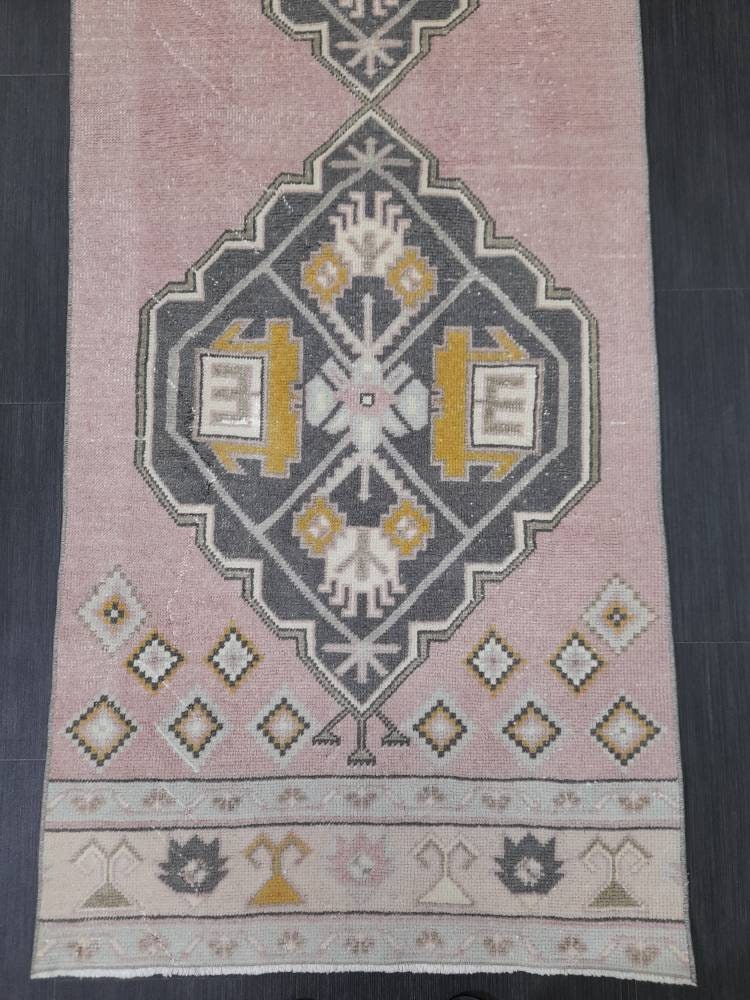 Beige Turkish Runner Rug 2' 9" x 10' 9" Hand-Knotted view