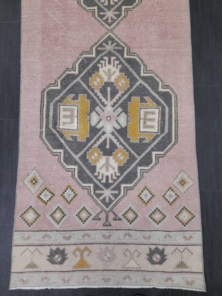 Beige Turkish Runner Rug 2' 9" x 10' 9" Hand-Knotted view