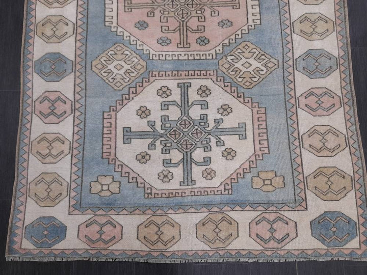 Blue Turkish Oushak Rug 5' 2" x 8' Hand-Knotted | No. WR84821