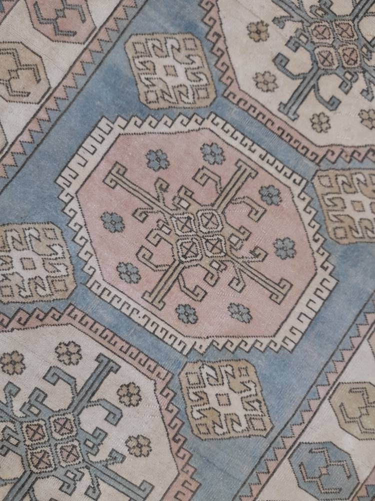 Blue Turkish Oushak Rug 5' 2" x 8' Hand-Knotted | No. WR84821