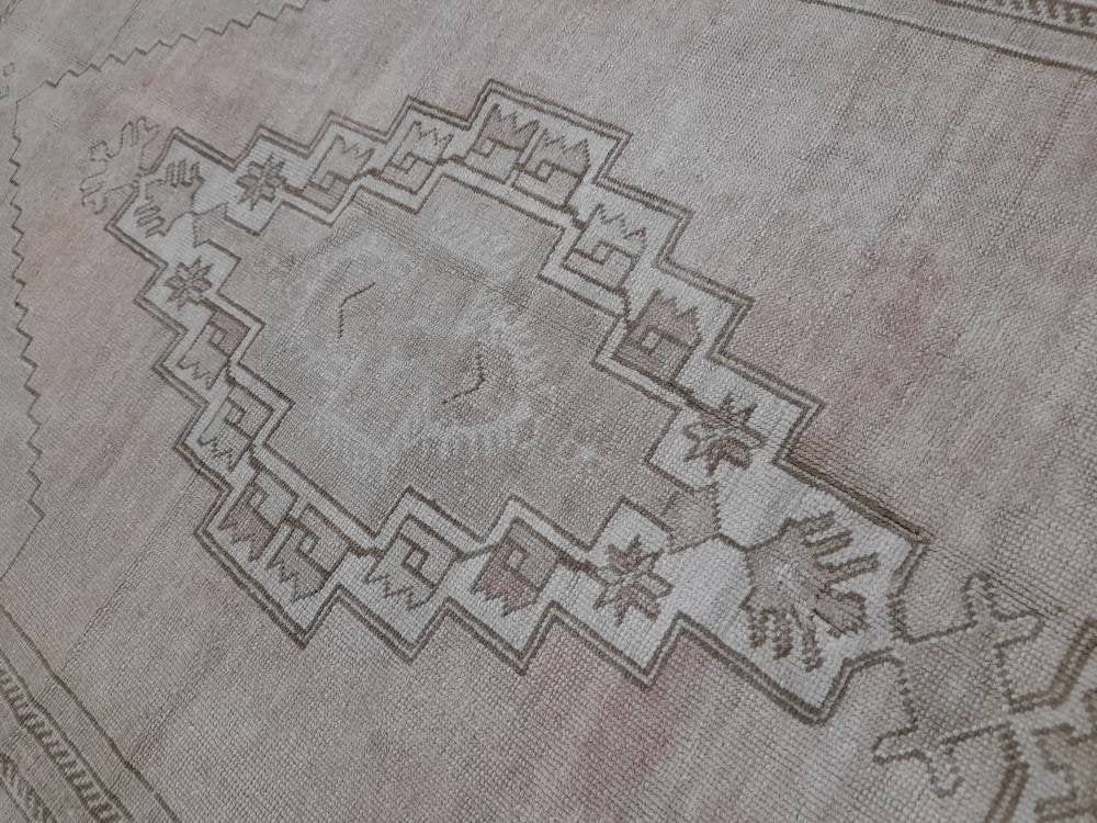 Beige Turkish Runner Rug 5' x 10' 9" Hand-Knotted view