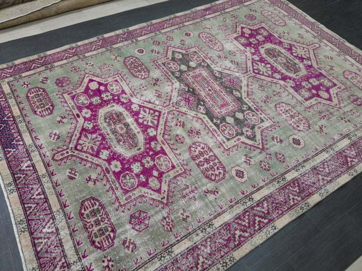 Muted Vintage Turkish Rug 7' 6" x 10' 5" - No. WR56860