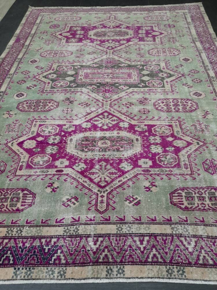 Muted Vintage Turkish Rug 7' 6" x 10' 5" - No. WR56860