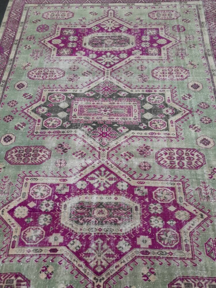 Muted Vintage Turkish Rug 7' 6" x 10' 5" - No. WR56860