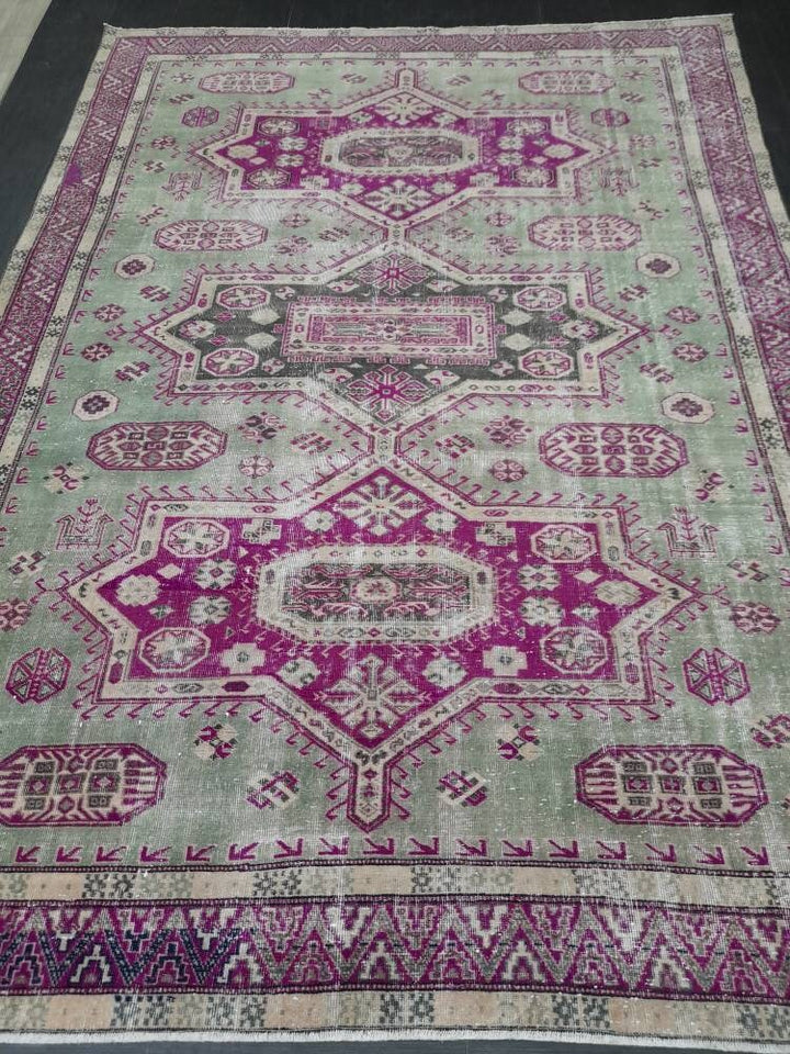 Muted Vintage Turkish Rug 7' 6" x 10' 5" - No. WR56860