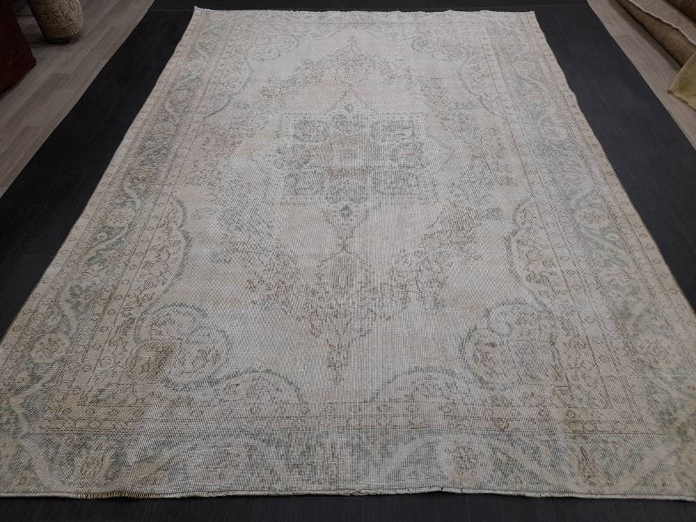Blue Turkish Oushak Rug 7' x 9' 11" Hand-Knotted | No. WR67501