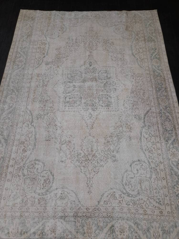 Blue Turkish Oushak Rug 7' x 9' 11" Hand-Knotted | No. WR67501