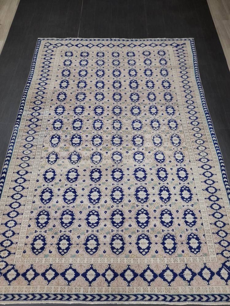 Navy Vintage Turkish Rug 6' 10" x 10' - No. WR63252