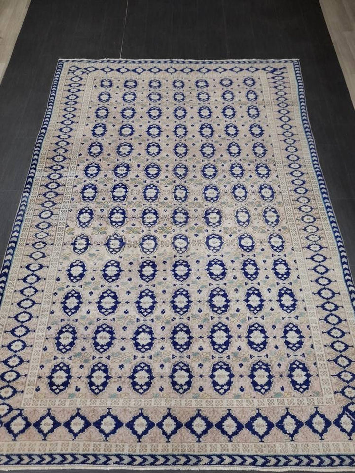 Navy Vintage Turkish Rug 6' 10" x 10' - No. WR63252