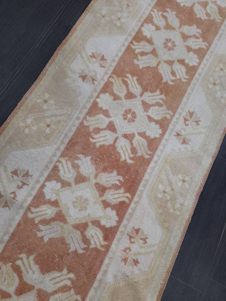 Navy Turkish Runner Rug 2' 5" x 10' Hand-Knotted texture