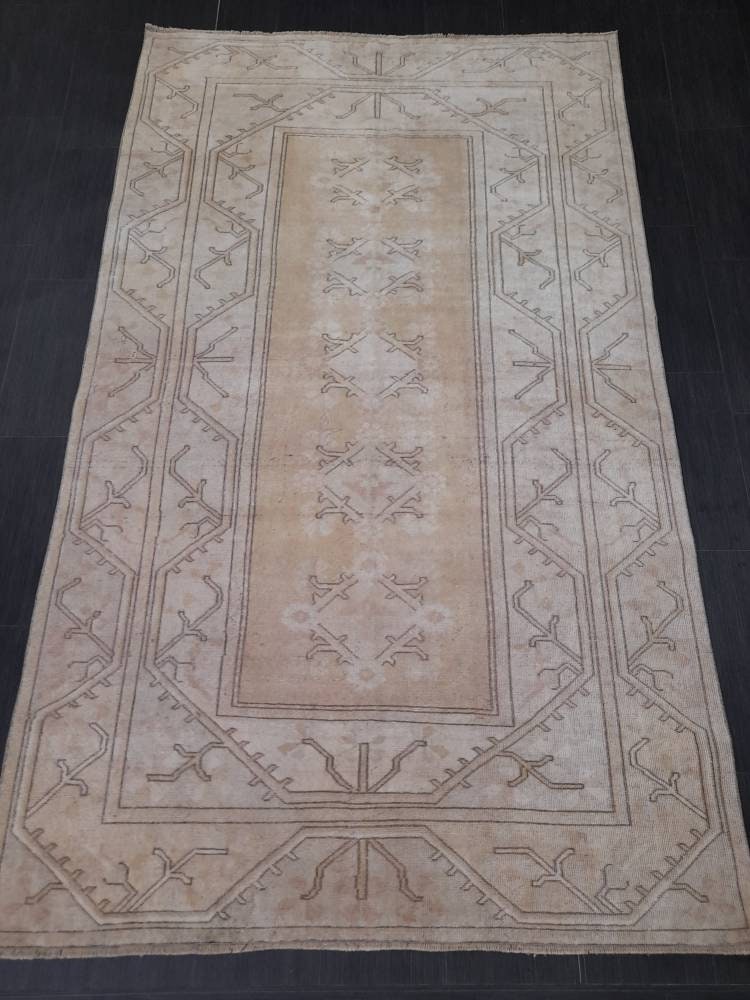 Blue Turkish Oushak Rug 5' 2" x 8' 7" Hand-Knotted | No. WR77834