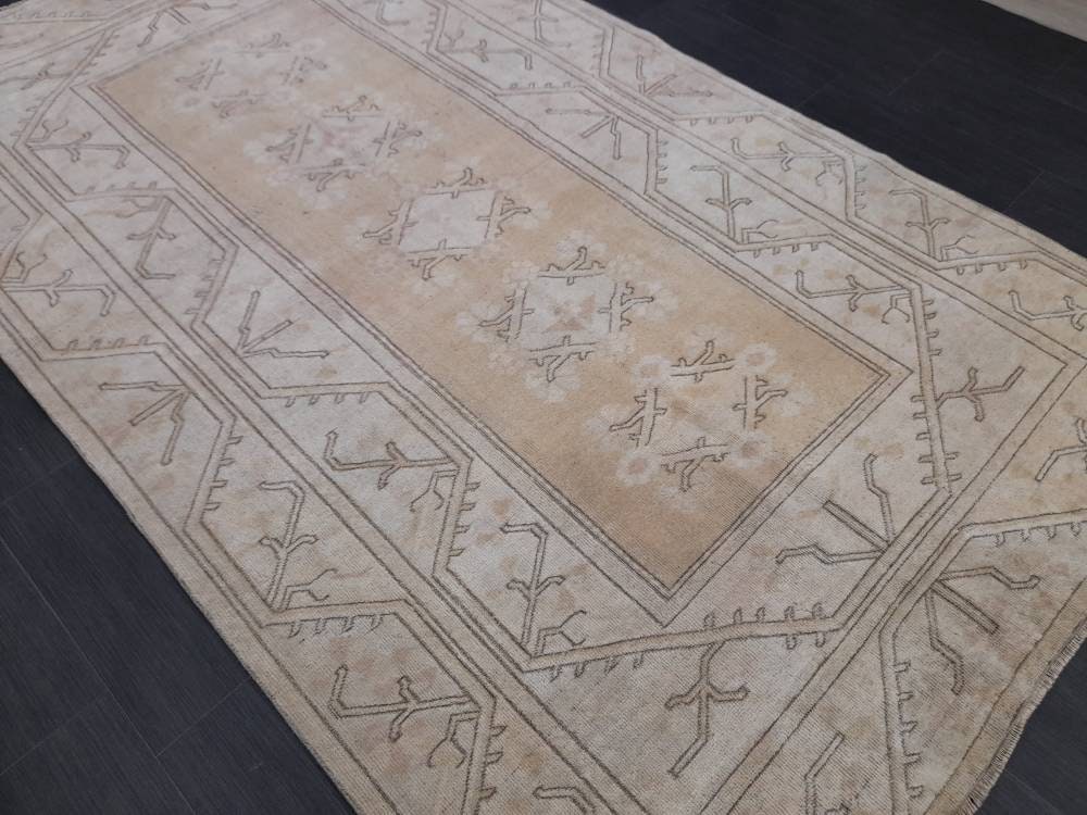 Blue Turkish Oushak Rug 5' 2" x 8' 7" Hand-Knotted | No. WR77834