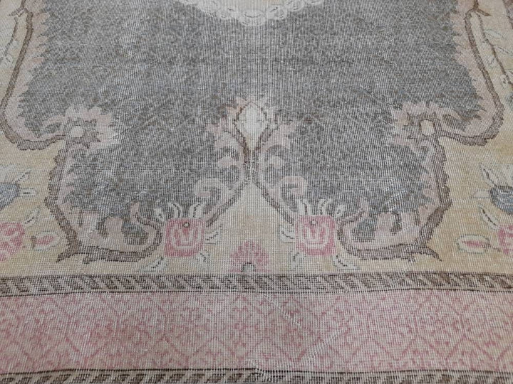 Blue Turkish Oushak Rug 6' 7" x 10' 5" Hand-Knotted | No. WR20163