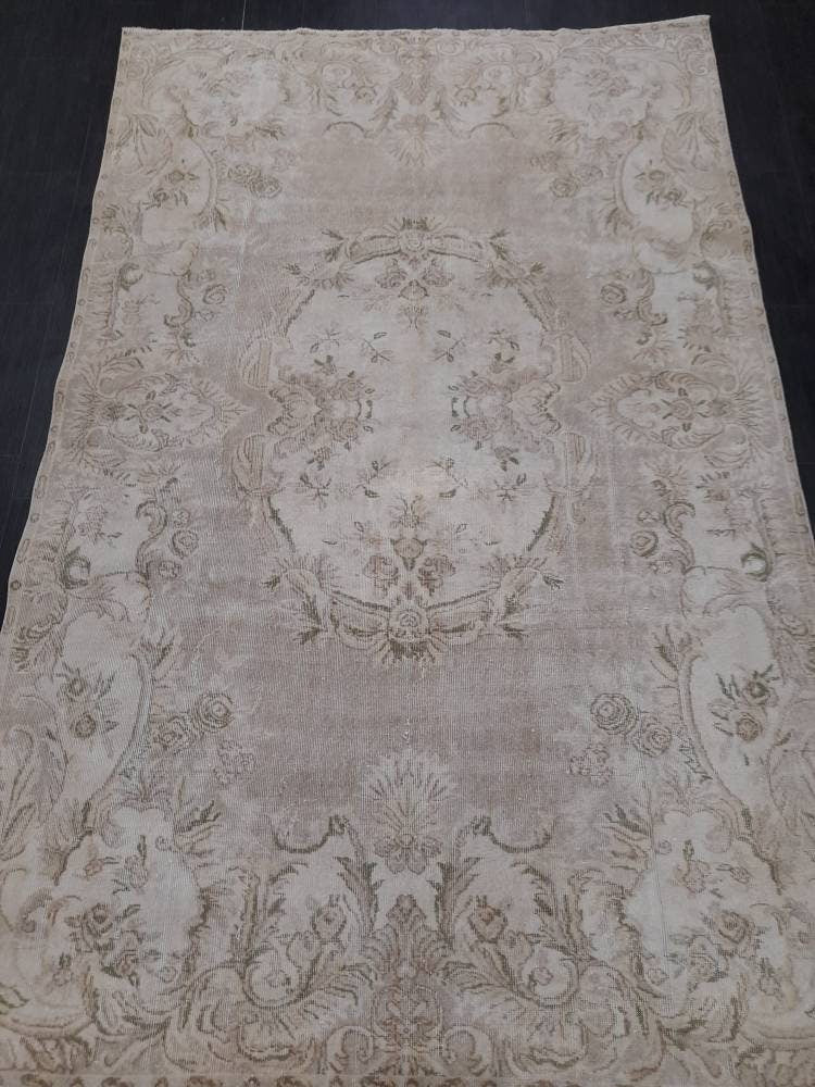 Muted Vintage Turkish Rug 6' 4" x 9' 10" - No. WR44297