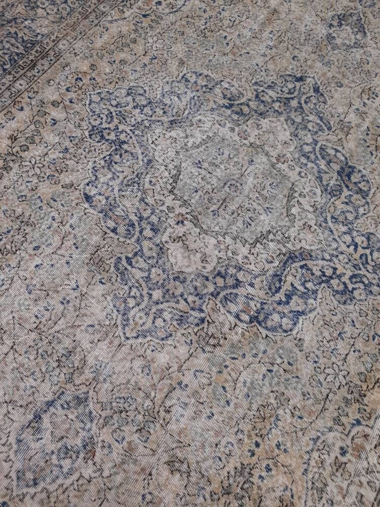 Beige Turkish Oushak Rug 8' 7" x 12' 6" Hand-Knotted | No. WR89397