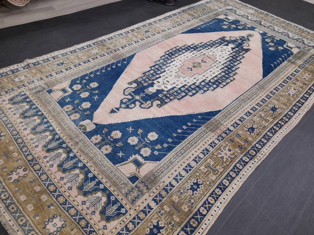 Pink Turkish Runner Rug 5' 10" x 10' 11" Hand-Knotted