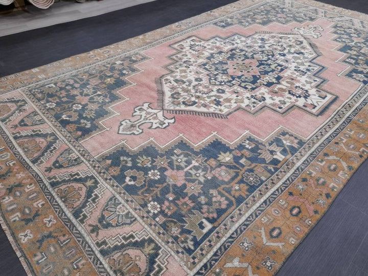 Blue Turkish Runner Rug 6' 1" x 11' 1" Hand-Knotted | No. WR49381